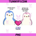 Pudgy Penguins Couple PNG, BF And GF Cute Penguin PNG