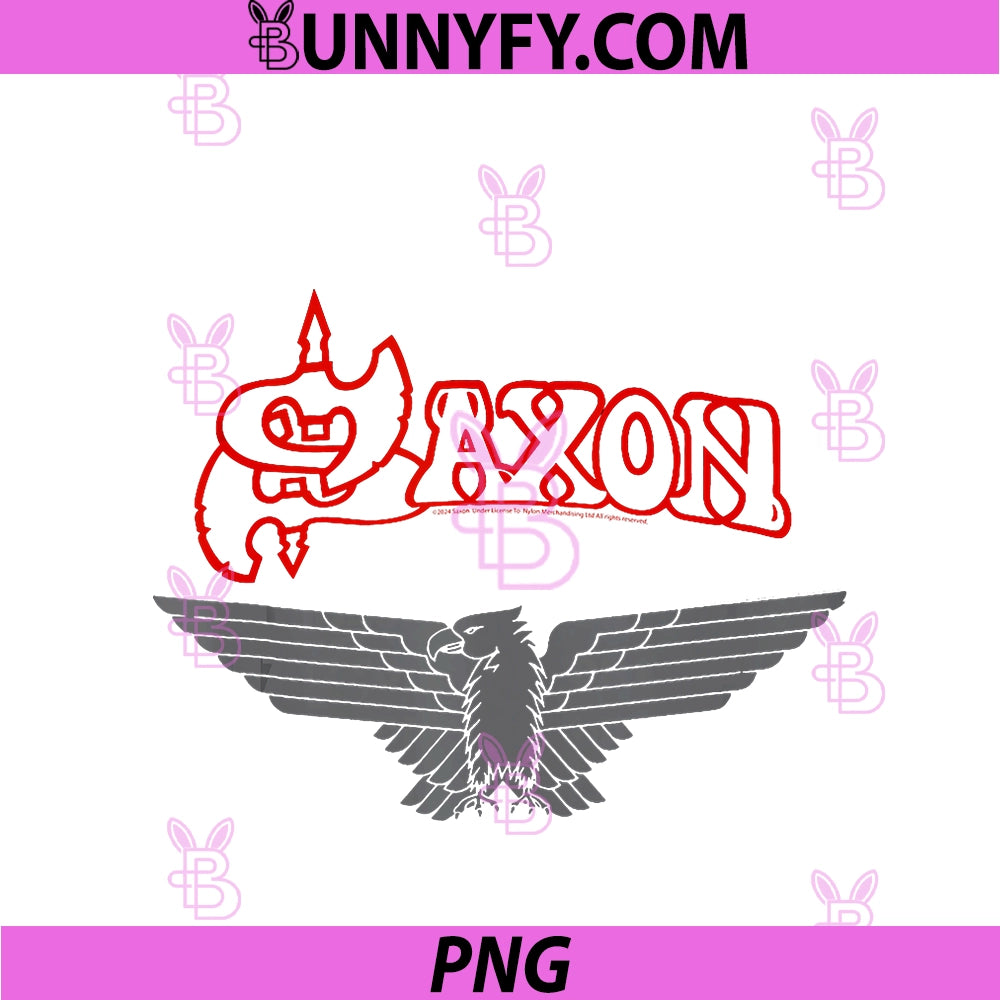 Official Saxon Eagle PNG, Vintage Band Retro PNG