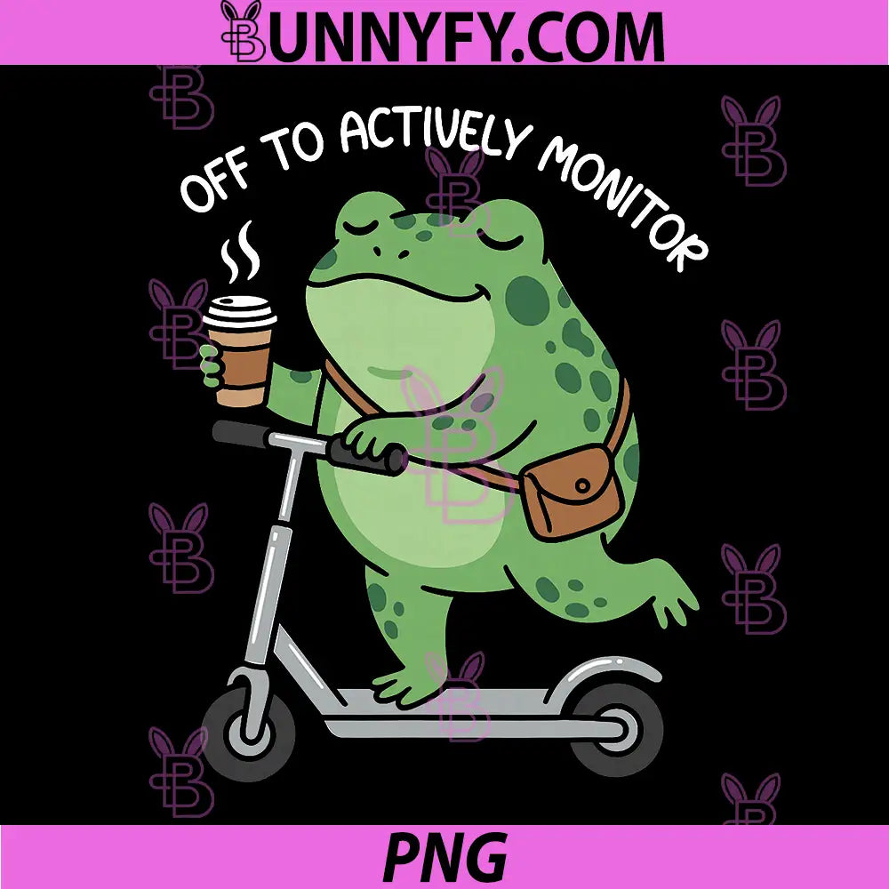 Off to Actively Monitor PNG, Teacher Testing Day Frog PNG