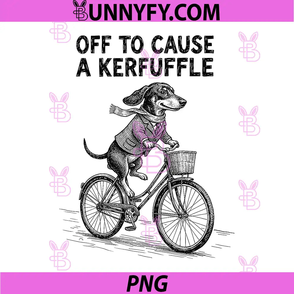 Off to Cause A Kerfuffle PNG, Dachshund Cute PNG