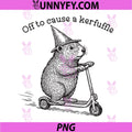 Off to Cause A Kerfuffle PNG, Funny Groundhog Scooter Sarcastic PNG