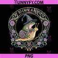 Off to Cause A Kerfuffle PNG, Witchy Frog Wizard Snail Meme Humor PNG