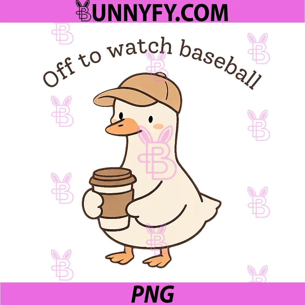 Off to Watch Baseball PNG, Goose Cool Game Animal Sports Vintage PNG