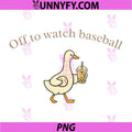 Off to Watch Baseball PNG, Silly Goose Drinking Boba Tea PNG