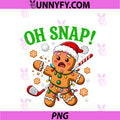 Oh Snap Funny Golf Golfer PNG, Christmas Gingerbread PNG
