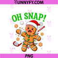 Oh Snap PNG, Funny Golf Golfer Christmas Gingerbread PNG