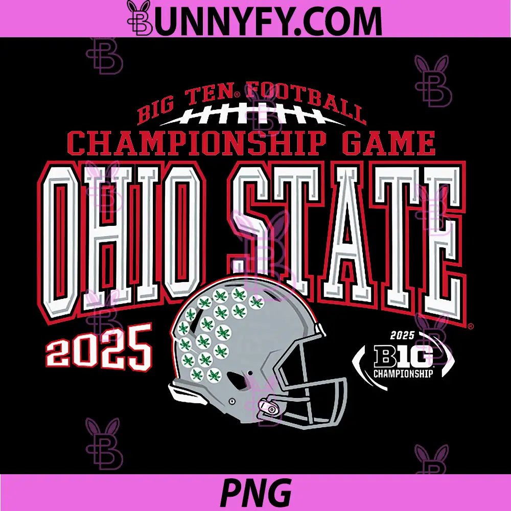 Ohio State Buckeyes PNG, Big Ten Championship 2025 Football PNG