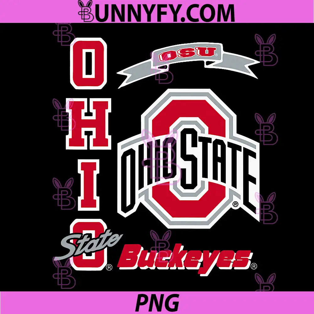 Ohio State Buckeyes PNG, Classic Black Officially Licensed PNG
