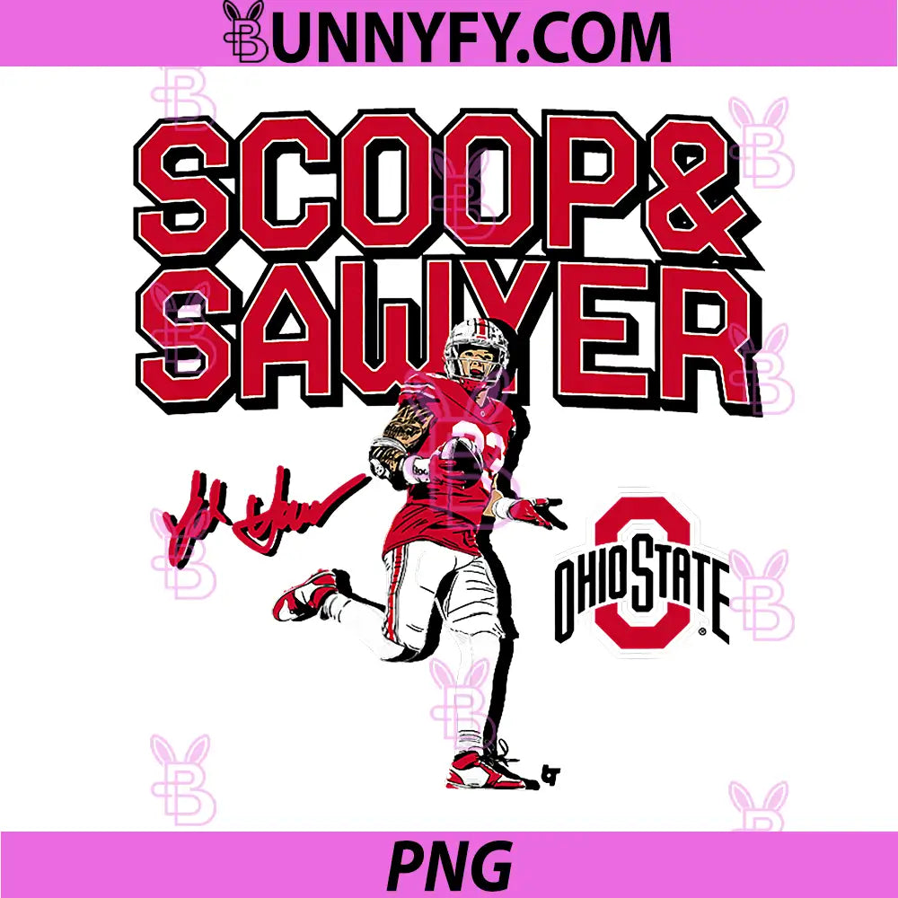 Ohio State Football Jack Sawyer PNG, Scoop and Score PNG