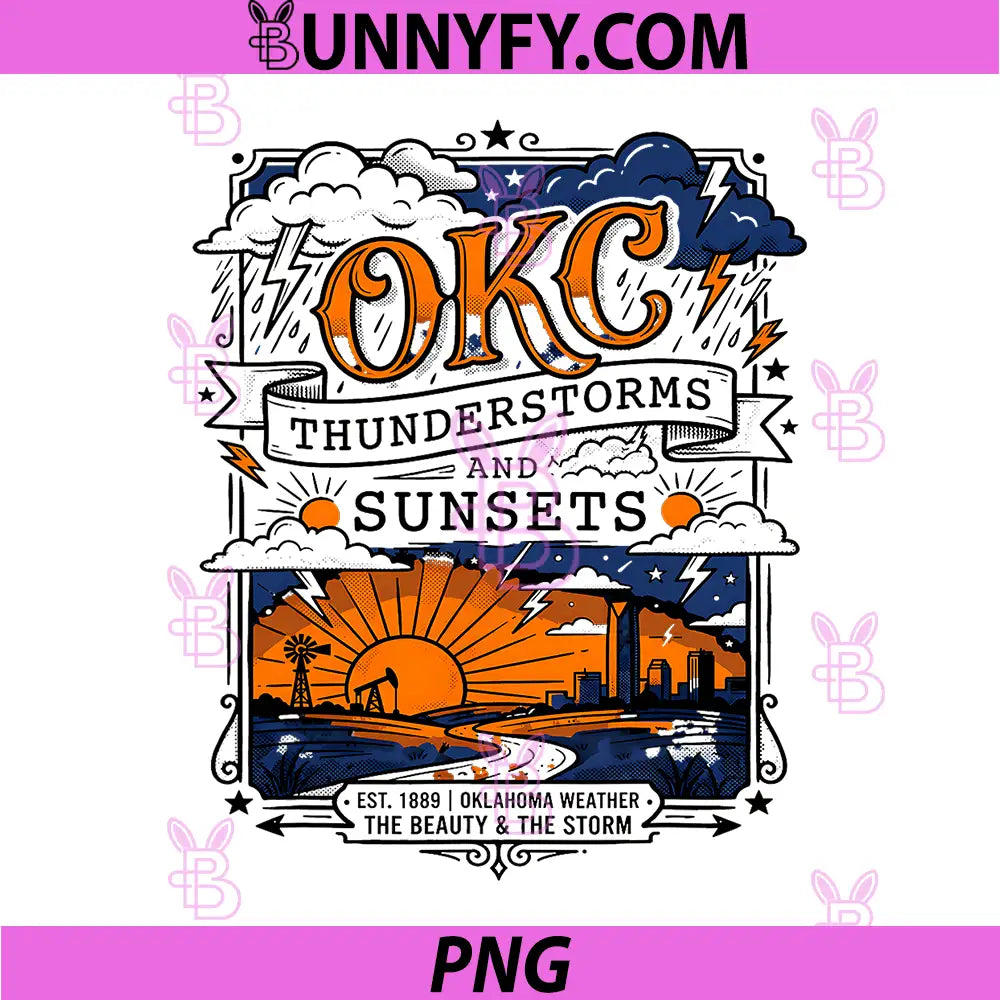 Oklahoma City PNG, Thunderstorms and Sunsets Landscape PNG