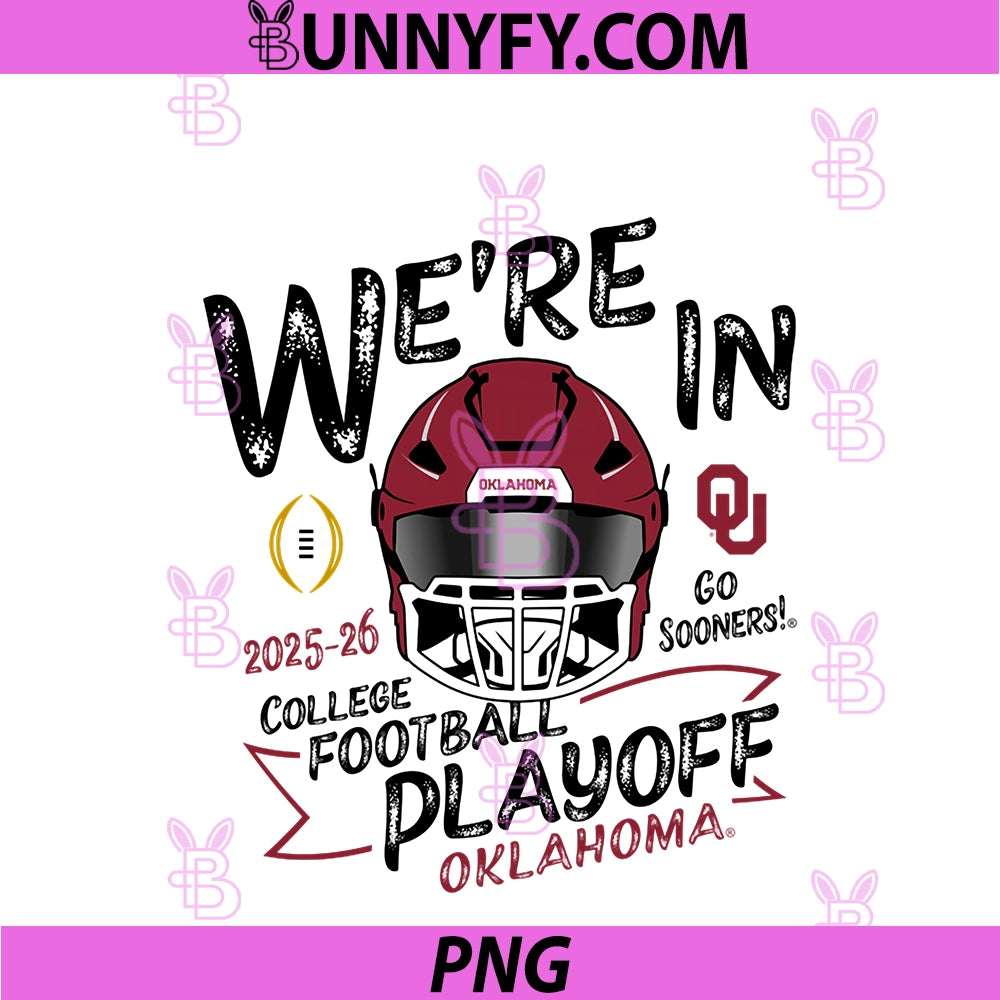 Oklahoma Sooners CFP College PNG, Football Playoff 2025-26 White PNG