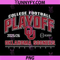 Oklahoma Sooners College PNG, Football Playoff CFP 2025-26 Black PNG