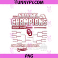 Oklahoma Sooners National Champs 2026 PNG, Baseball Bracket Black PNG