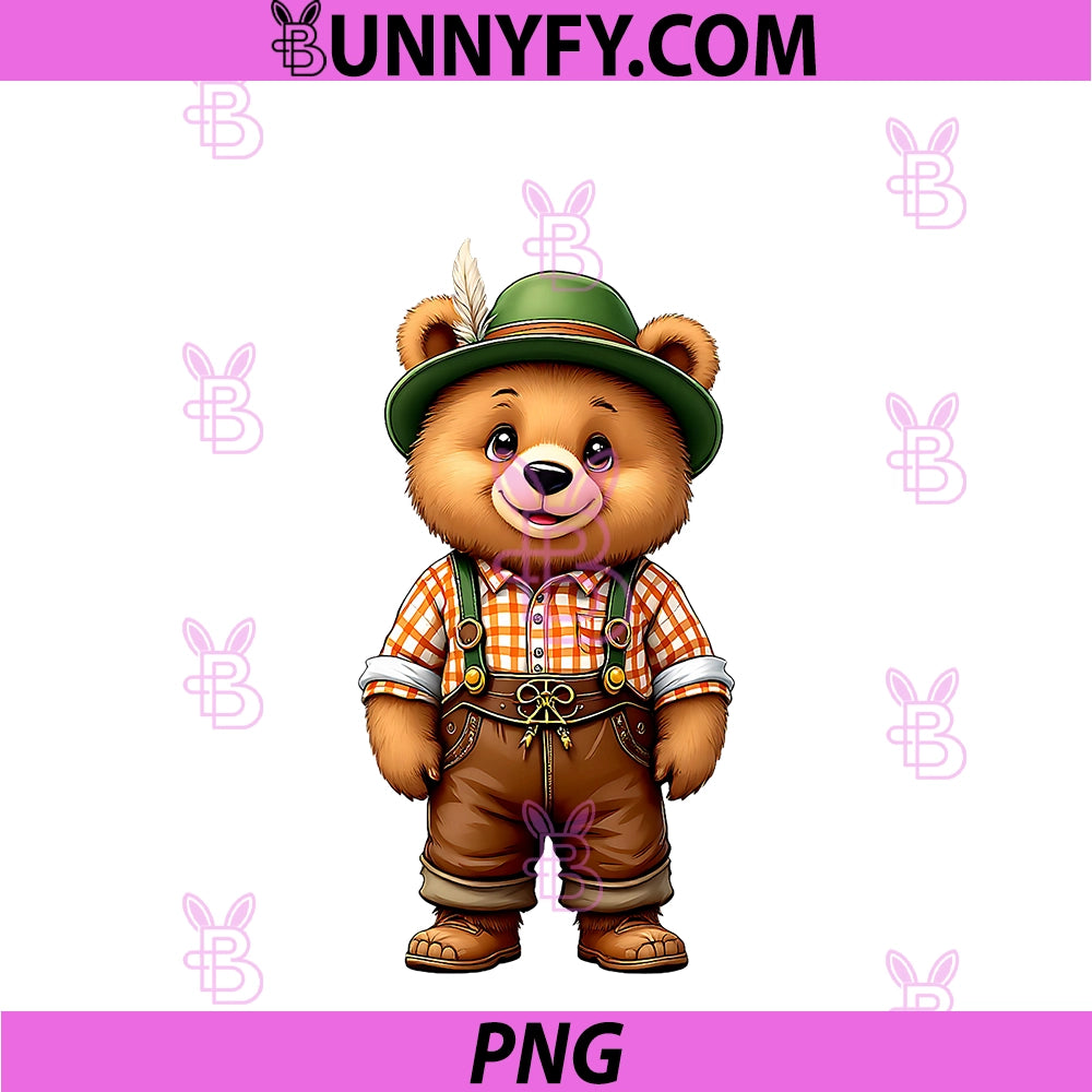 Oktoberfest Bear PNG, Bavarian Lederhosen German Festival Tracht PNG