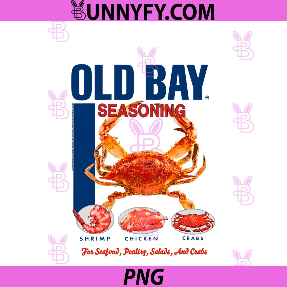 Old Bay Retro PNG, Crab And Seafood Seasoning Foodie PNG
