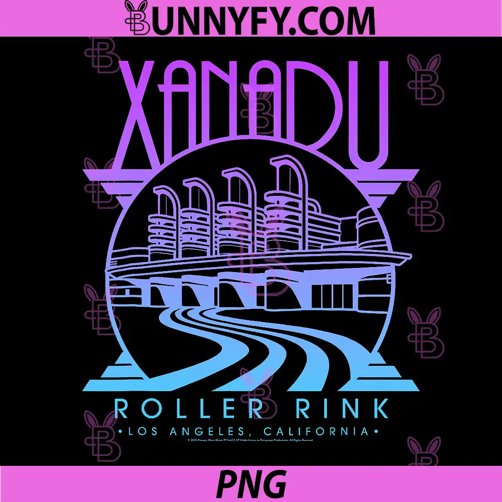 Xanadu Roller Rink PNG, Purple Blue Fade Logo PNG