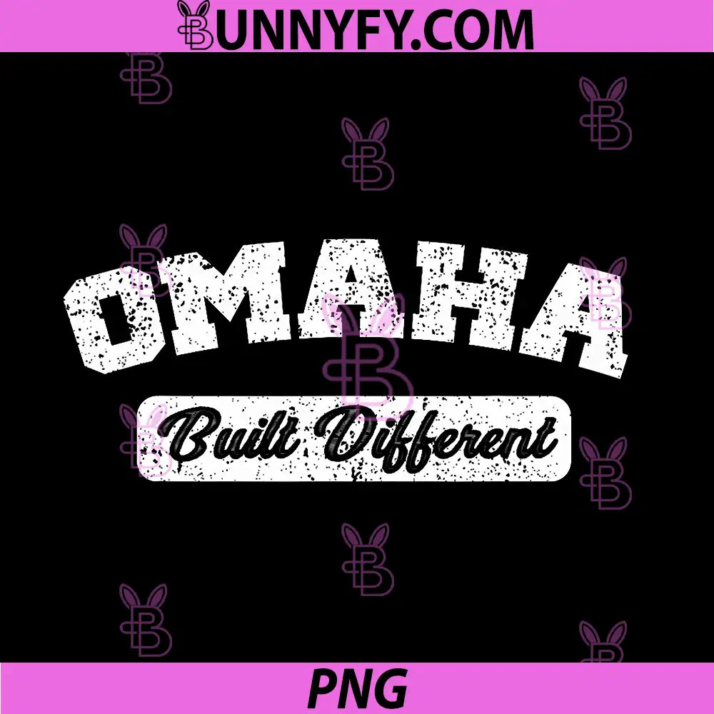 Omaha Built Different PNG, City Pride Sports Style PNG