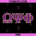 Omega Psi Phi Greek Letters Purple Gold Design PNG, Omega Psi Phi Symbol PNG