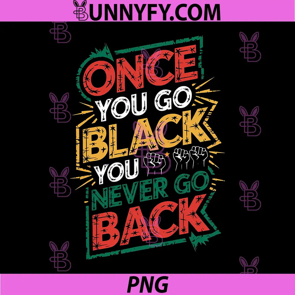Once You Go Black You Never Go Back PNG, African Black History PNG