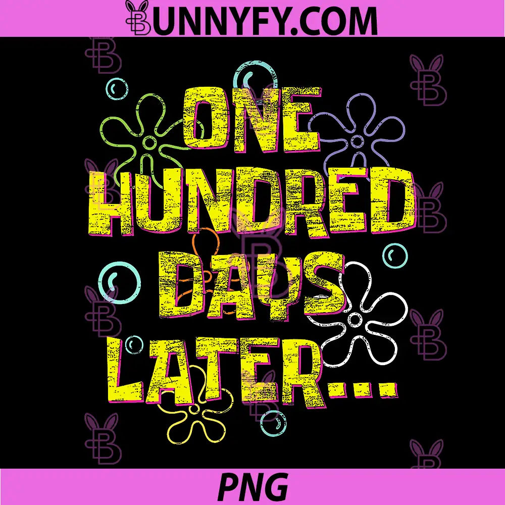 One Hundred Days Later PNG, 100 Days of School Teacher Student PNG