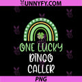One Lucky Bingo Caller St. Patrick's Day PNG, Funny Rainbow PNG