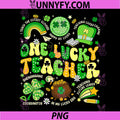 One Lucky Teacher PNG, St Patrick's Day PNG, Irish Teacher Lucky Era PNG