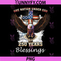 One Nation Under God 250 Years PNG, 250th Anniversary USA Flag PNG