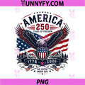 One Nation Under God 250 Years PNG, 250th Anniversary USA PNG