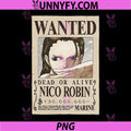 One Piece Anime PNG, Nico Robin Wanted Poster PNG