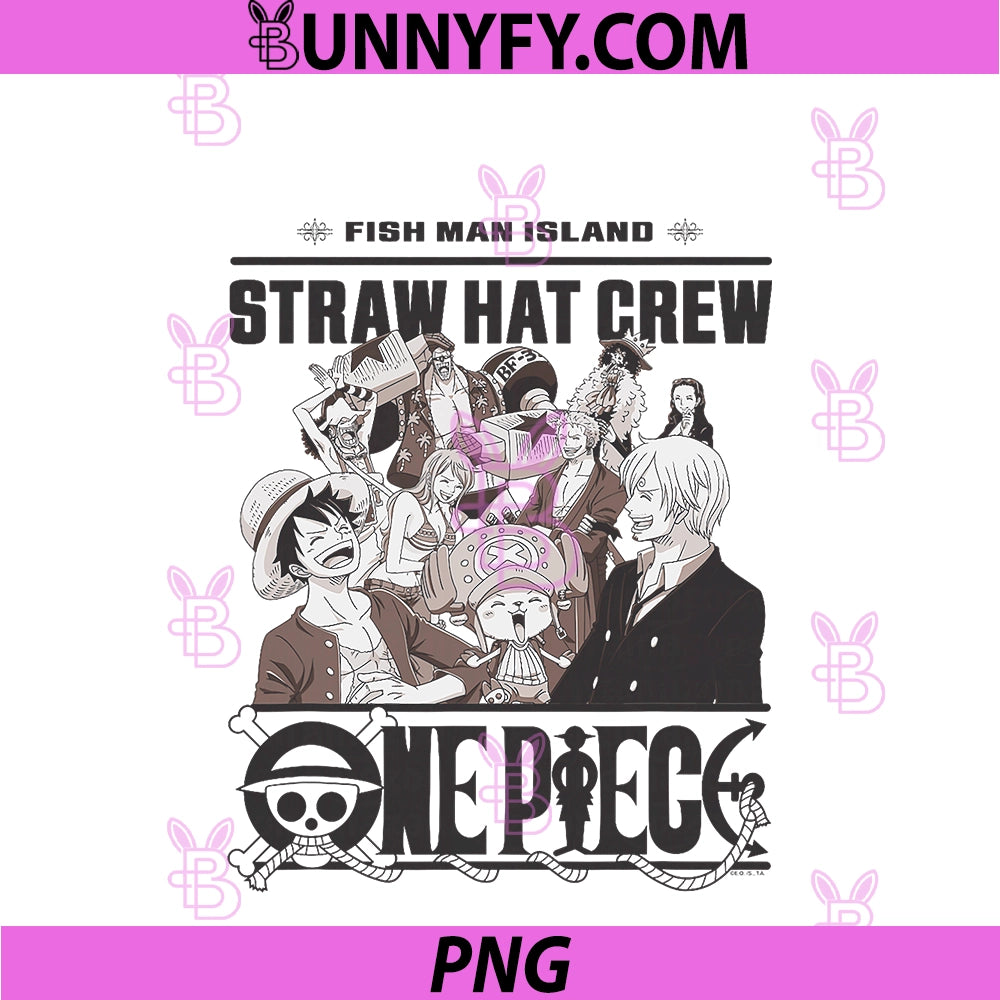 One Piece Anime Straw Hat Crew PNG, Fish Man Island PNG