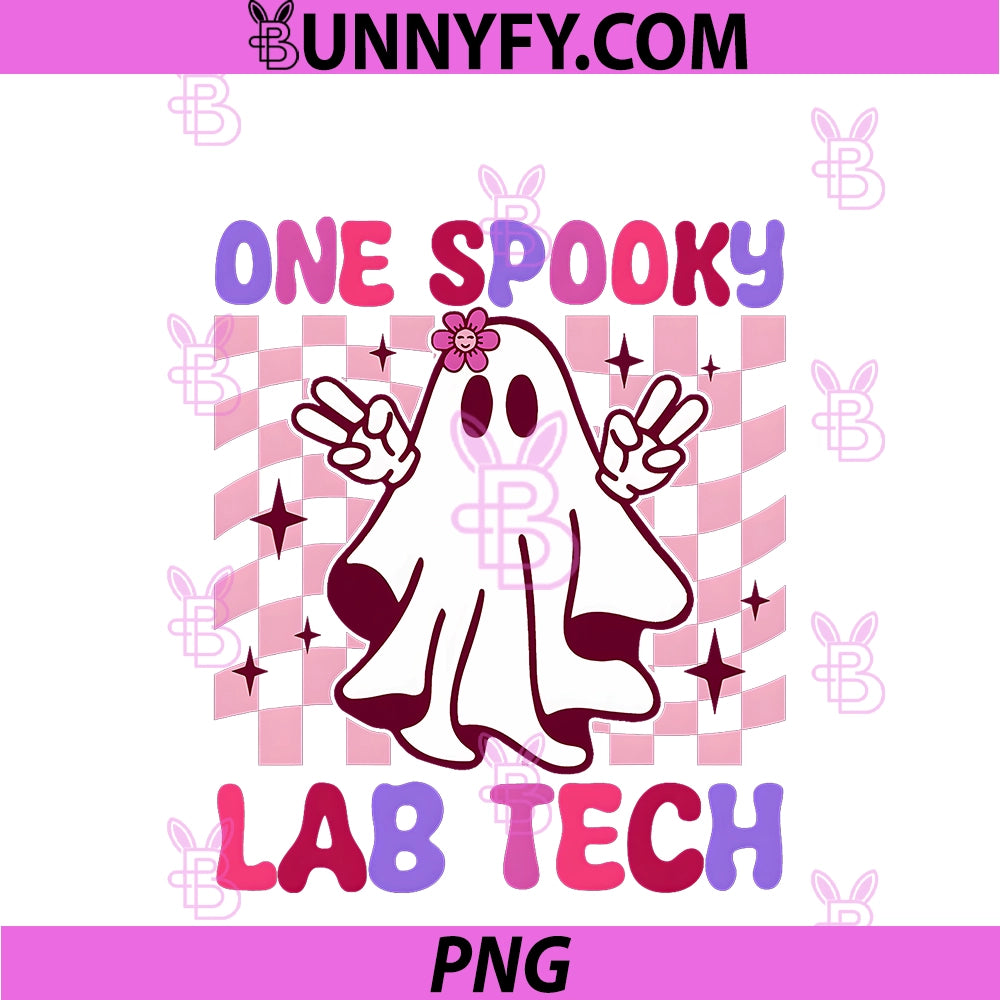One Spooky Lab Tech PNG, Halloween Ghost PNG