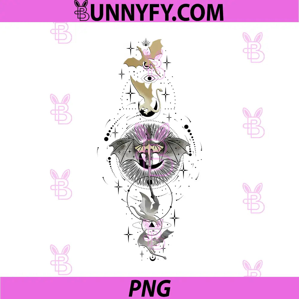 Onyx Storm Mystic Dragon Sigil PNG, Vertical Dark Fantasy Eye PNG