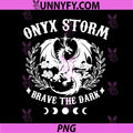 Onyx Storm Dragon Laurel Crest PNG, Brave The Dark Moon PNG