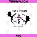 Onyx Storm Flying Dragon Silhouette PNG, Brave The Dark Art PNG