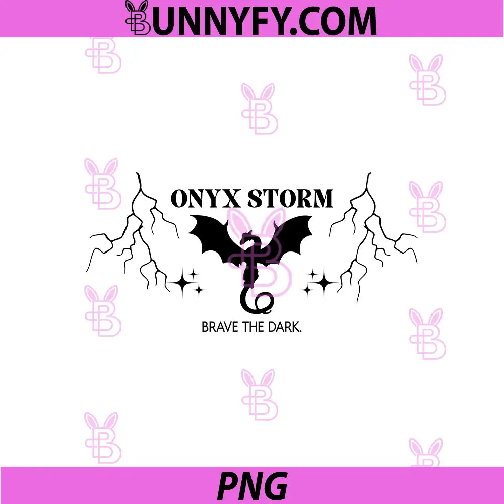 Onyx Storm Diamond Dragon Symbol PNG, Brave The Dark Design PNG
