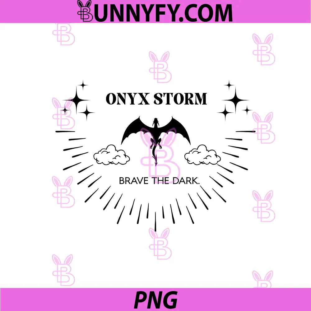 Onyx Storm Flying Dragon Icon PNG, Brave The Dark Minimal PNG
