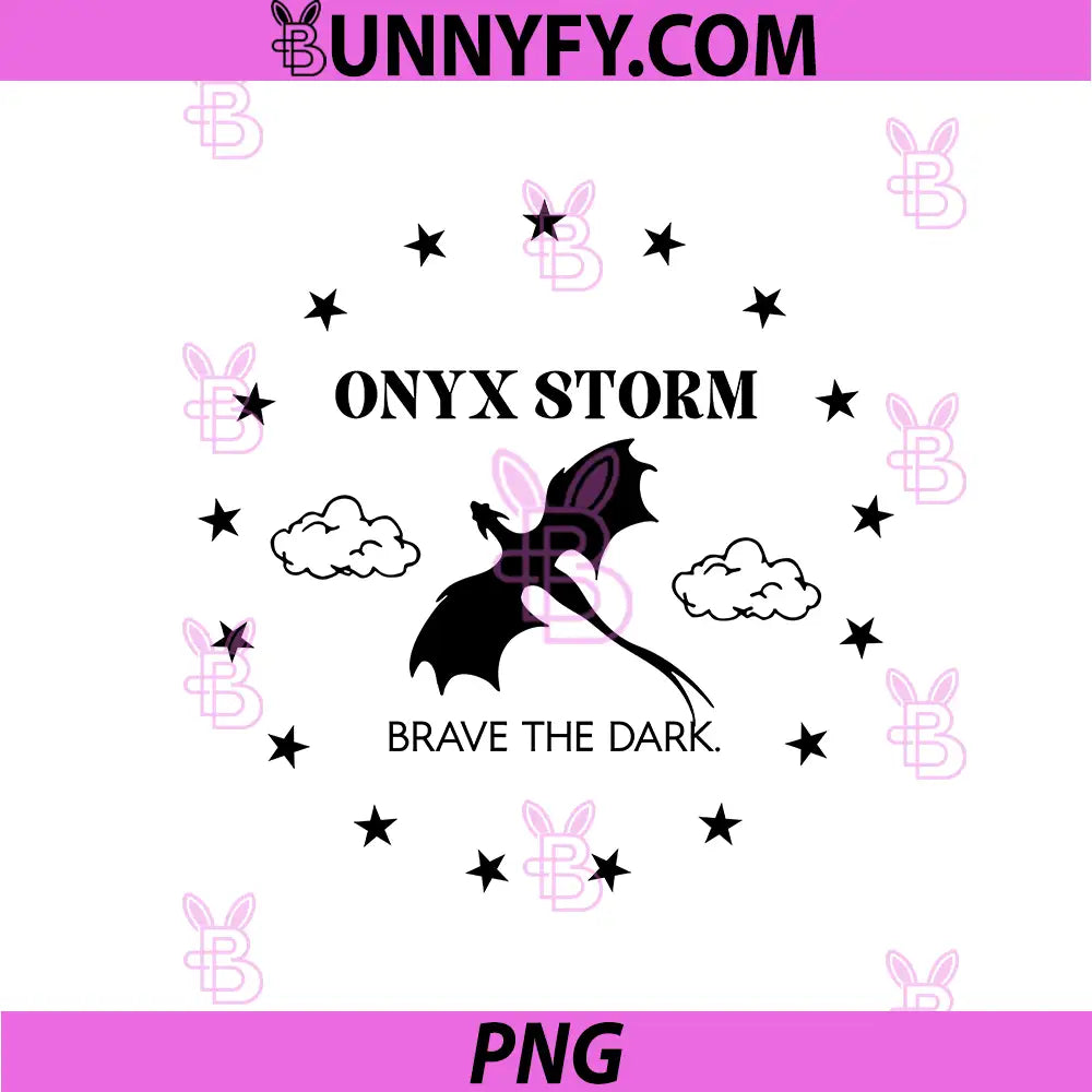 Onyx Storm Clean Dragon Symbol PNG, Brave The Dark Simple PNG