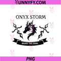 Onyx Storm Tribal Dragon Design PNG, Brave The Dark Minimal PNG