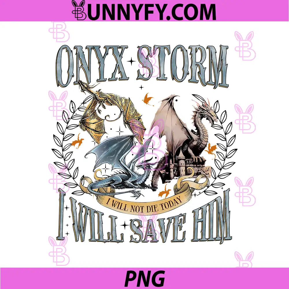 Onyx Storm Fantasy Dragon Emblem PNG, I Will Not Die Today PNG