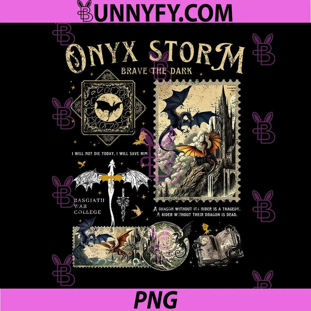 Onyx Storm Dragon Stamp Artwork PNG, I Will Save Him Quote PNG