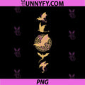 Golden Dragon Symbol Vertical PNG, Dark Fantasy Sigil Art PNG