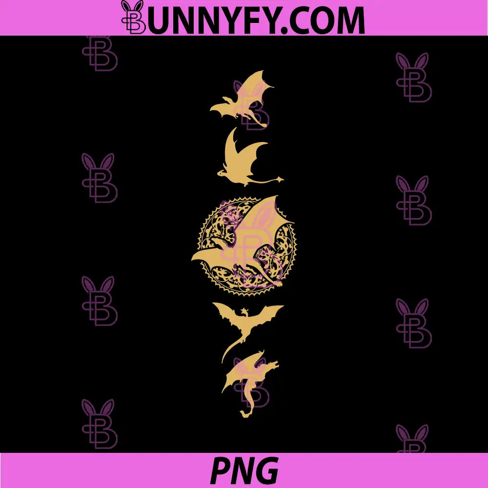 Golden Dragon Symbol Vertical PNG, Dark Fantasy Sigil Art PNG