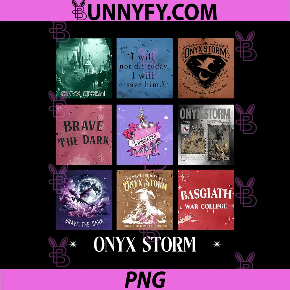 Onyx Storm Bookish Design Pack PNG, I Will Not Die Today PNG