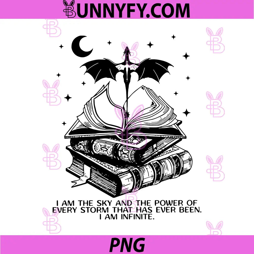 Dragon Rising From Book Quote PNG, Fantasy Bookish Art PNG