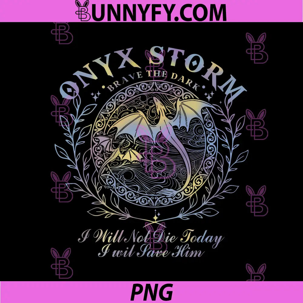 Onyx Storm Dragon Crest PNG, Brave The Dark PNG