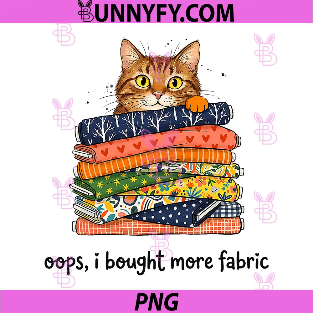 Oops I Bought More Fabric PNG, Cat Sewing Quilting PNG