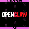 OpenClaw Logo Text PNG, Bold OpenClaw Red White Graphic PNG