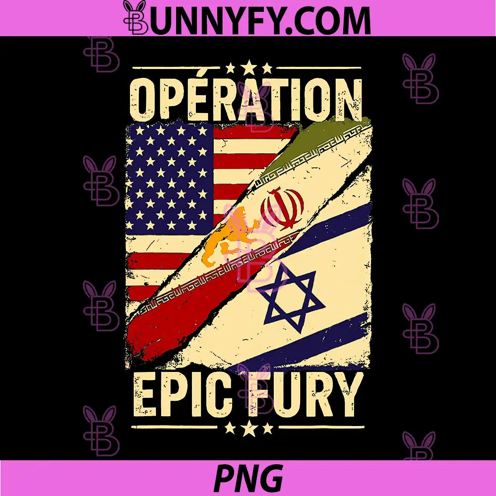 Operation Epic Fury PNG, Patriotic Adventure American Flag PNG