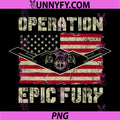 Operation Epic Fury Military Aircraft PNG, USA Flag Patriotic Design PNG