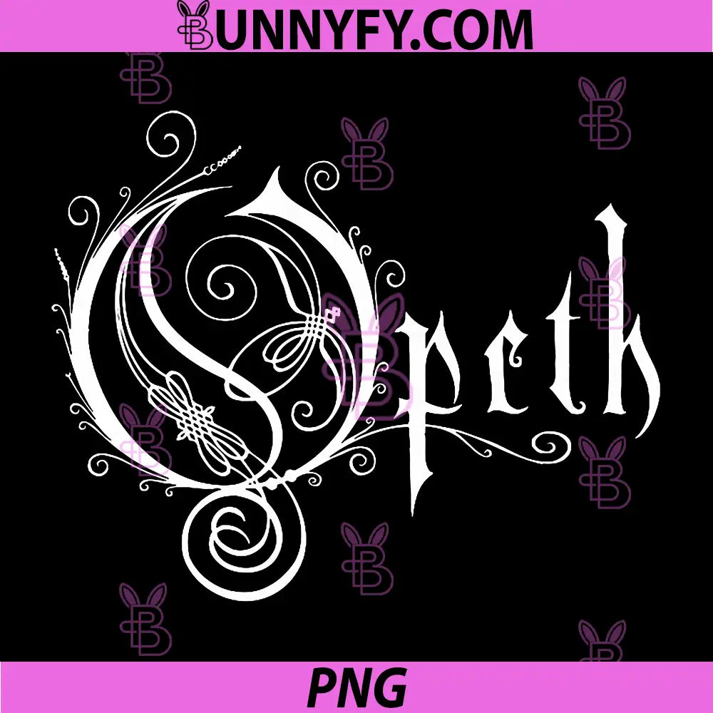 Opeth Gothic Band Logo PNG, Opeth Ornamental Metal Logo PNG